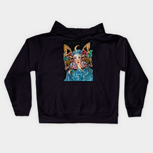 Dreamy Butterfly Girl Kids Hoodie